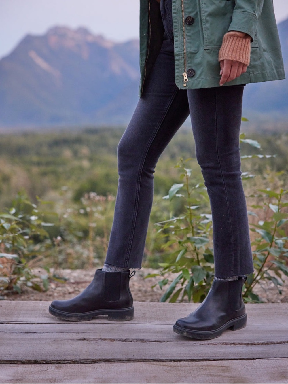 Abeo Black Leather Chelsea Ankle Boots - Picture 5 of 5